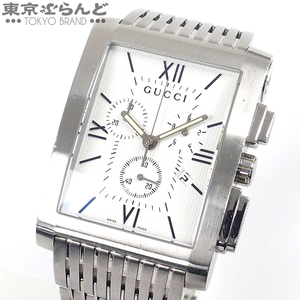 101719199 1円 グッチ GUCCI Gメトロ クロノグラフ 8600M ホワイト ステンレススチール 腕時計 メンズ クォーツ