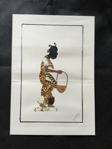 蝶画・蝶の羽の貼り絵アフリカで購入