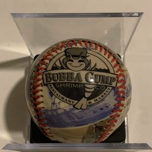 アメリカ レストラン BUBBA GUMP SHRIMP ババ ガンプ シュリンプ 土産 記念 野球 ボール　ベースボール 保護ケース付 企業もの