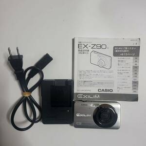 超美品CASIO デジタルカメラ EXILIM EX-Z90 シルバー EX-Z90SR［操作確認済み］カシオ エクシリム 