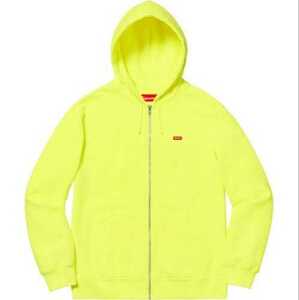 希少カラー 新品 Mサイズ Small Box Zip Up Sweatshirt Logo Bright Yellow 19SS Supreme Medium 18