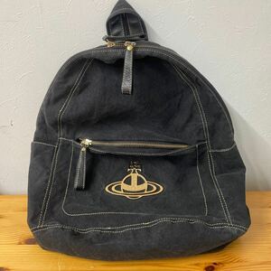 UTT346 Vivienne Westwood/ヴィヴィアンウエストウッド オーブロゴバックパック ブラック リュック 