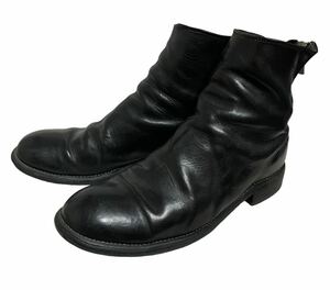 GUIDI BACK ZIP MID BOOTS グイディ バックジップ ブーツ 黒 43 28㎝