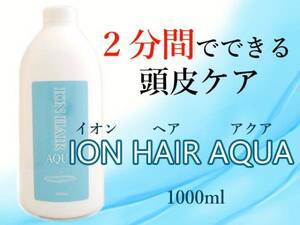 イオン ヘア アクア 1000ml 2分間の頭皮クレンジング フケかゆみ 髪のボリュームアップに 余分な皮脂と汚れ残留スタイリング剤落としに