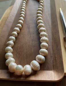 -SUI8- No.39 大粒パールのネックレス　14kgf 53cm A luxury Fresh water pearls necklace 14kgf 53cm