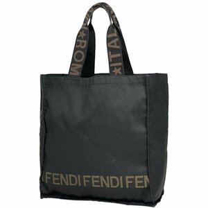 フェンディ FENDI ロゴ トートバッグ ハンドバッグ トートバッグ ナイロン ブラック 26565 レディース 【中古】