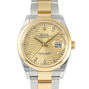 ロレックス ROLEX デイトジャスト 36 126203G ゴールデン文字盤 新品 腕時計 メンズ
