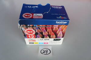 29 ブラザー brother LC12-4PK [インクカートリッジ お徳用4色パック] 未使用 箱痛み品