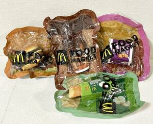 【未開封】マクドナルドフード マグネット 4個 ビッグマック/ホットコーヒー/チキンナゲット/ホットアップルパイ