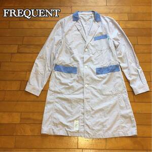 ★【 FREQUENT 】★ タッターソール チェック ショップコート ロングシャツ ロングワークジャケット★サイズ L★O352