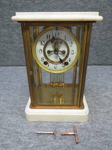●精工舎 置き時計 振り子 機械式 手巻き 真鍮製【当時物】