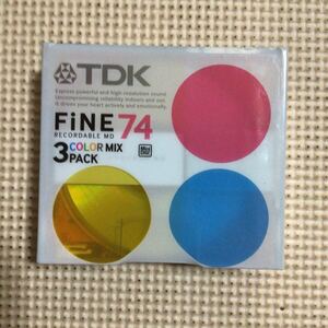 TDK FiNE 74 COLOR MIX 3パック　MD【mini disc】【未開封新品】★