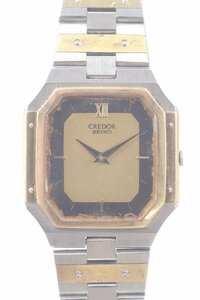 SEIKO セイコー CREDOR クレドール 8420-5360 SS×18Kミドル 14Kベゼル クォーツ レディース 腕時計 3690-N