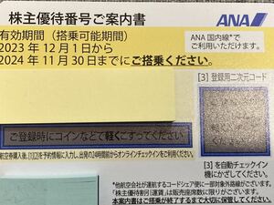 全日空　ANA　株主優待券　２０２４年１１月３０日期限