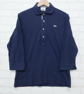 4T8711■クリックポスト対応■ラコステ KH002E ７分袖カットソーポロシャツ 日本製 LACOSTE