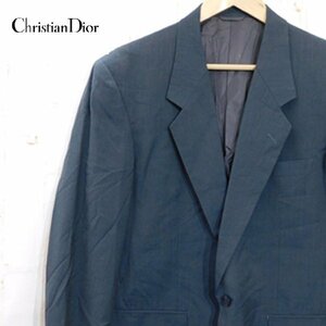 クリスチャンディオールChristian Dior■ウール テーラードジャケット■グリーン系　ブレザー　シングル　※2304078