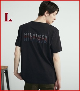 STACKED HILFIGER バックロゴTシャツ　ブラック　Lサイズ　TOMMY HILFIGER #ngTOMMY