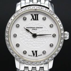 【美品】フレデリックコンスタント　1956926　ダイヤモンド　腕時計　レディース　クォーツ　A04276