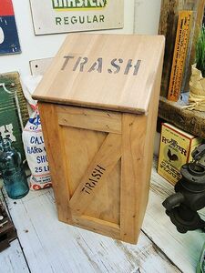 ミニ　トラッシュボックス　（Aタイプ/うす茶）　アメリカ雑貨　アメリカン雑貨　ゴミ箱　おしゃれ　カントリー雑貨　ナチュラル
