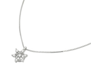 ◆ミウラ◆ タサキ TASAKI ダイヤモンド/0.09ct デザイン ネックレス K18WG 仕上済