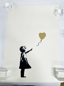 希少 WCP Banksy バンクシー GIRL WITH GOLD BALLOON リプロダクション 風船と少女 シルクスクリーン プリント 現代アート 限定品