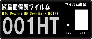 HTC Desire 001HT用 液晶面+レンズ面付保護シールキット４台分 