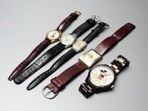 H018. Disney ディズニー ミッキーマウス 腕時計 電池切れ ディズニーストア Disney TIME WORKS 他 5点まとめて