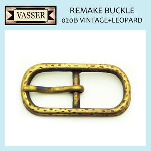 VASSER(バッサー)Remake Buckle 020B Vintage+Leopard(リメイクバックル020B ビンテージ+ヒョウ柄)20mm