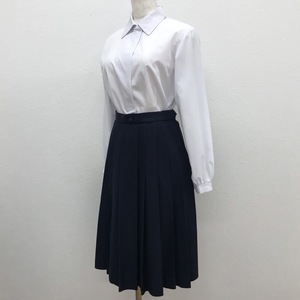 K715 (中古) 兵庫県 賢明女子学院中学校・高校 (旧制服) 2点セット /希少/指定品/ブラウス/スカート/ユニワールド/NIKKE/学生服/女子学生