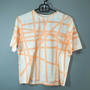 HERMES エルメス Tシャツ 半袖 リボンプリント XL イタリー製 レディース