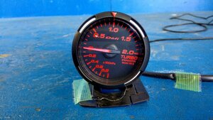 (S)　Defi デフィ ブースト計 ブーストメーター Racer Gauge レーサーゲージ VS-2 52パイ 赤文字盤 ターボ計