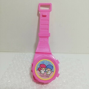 レア 1997年 サンリオ リトルツインスターズ キキララ 腕時計型 アクセサリー入れ ピンク 未使用品 [キャラクター グッズ キキ ララ 玩具]