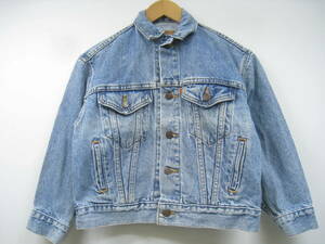 USA製 1990年 LEVIS リーバイス 57508 キッズ デニムジャケット Gジャン ジージャン オレンジタブ ボタン裏刻印527 青 8/10 8~10歳 140cm 