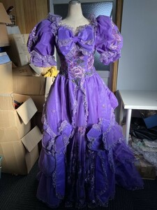 ⑮51◆皇女◆カラードレス BAROQUE バロック サイズ:9T 紫/パープル 4528 サテン 豪華 貴族/お姫様 ウエディング ブライダル 舞台衣装