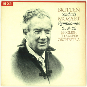 英Decca SXL6879　モーツァルト「交響曲第２５＆２９番」　ブリテン　イギリス室内管