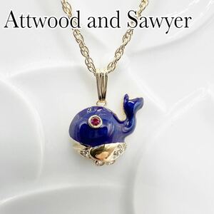 A&S Attwood and Sawyer アトウッド　くじら　ネックレス　ゴールド　コスチュームジュエリー　ヴィンテージ ジュエリー　希少　送料無料