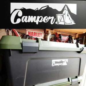 CAMPER TENT ステッカー キャンプ キャンパー ワンポールテント アウトドア カッティング 文字だけが残る 10カラー
