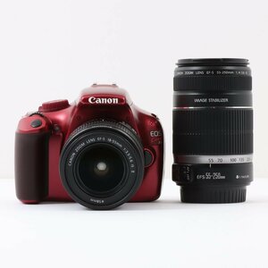 1円～ Canon キヤノン デジタル一眼カメラ EOS kiss X50 DS126291 / 18-55mm 3.5-5.6 IS Ⅱ / 55-250mm 4-5.6　【電源ONのみ確認】
