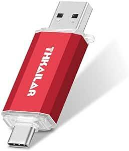 THKAILAR 1TB USBメモリタイプC USB 3.1高速フラッシュドライブ Type-C Type-A デュアルメモリー