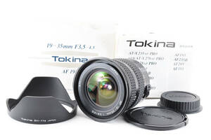 ★極上品★ トキナー TOKINA AF 19-35mm F3.5-4.5 キヤノン CANON ★元箱 取扱説明書付★ #0033 #23-0513058 #1909183