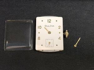 【F1077AY】BULOVA ブローバ ムーブメント スモセコ 時計 手巻き 稼働品 部品取り 刻印 「7AA」「21JEWELS」ジャンク扱い