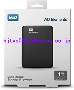 新品 Western Digital WDBUZG0010BBK 1TB USB 3.0 エレメント ポータブル 外付けハードドライブ ドライブ 2.5 インチ