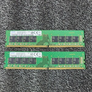 SAMSUNG DDR4-2666MHz 64GB (32GB×2枚キット) M378A4G43MB1-CTD 動作確認済み デスクトップ用 PCメモリ 