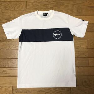 HELLY HANSEN “OKINAW CHURAUMI AQUARIUM” MEN’S SHORT SLEEVE T-SHIRTS size-M(着丈65身幅51) 中古 送料無料 NCNR