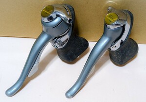 ★SHIMANO 600 ULTEGRA シマノ600 アルテグラ STIレバー ST-6400 2/8S★左右セット 中古★