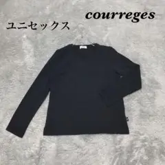 courreges クレージュ 長袖カットソー ワンポイント刺繍 コットン