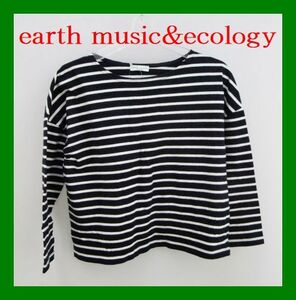 earth music&ecology ストライプ トップス Ｆ