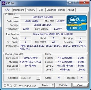 INTEL Core i5-2500K (3.30 GHz) LGA1155 ★中古正常品★ (2)