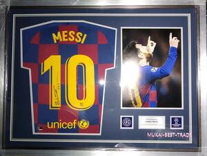 Lionel Messi（リオネル・メッシ）　サイン　バルセロナ 2019/20 ユニフォーム UCL OFFICIAL 【証明書あり】