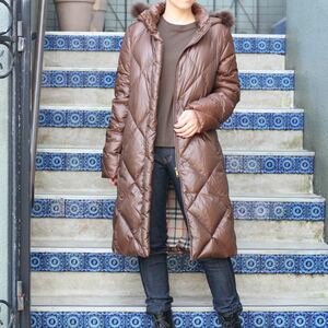 BURBERRY LONDON FOX FUR LONG DOWN COAT/バーバリーロンドンフォックスファーロングダウンコート